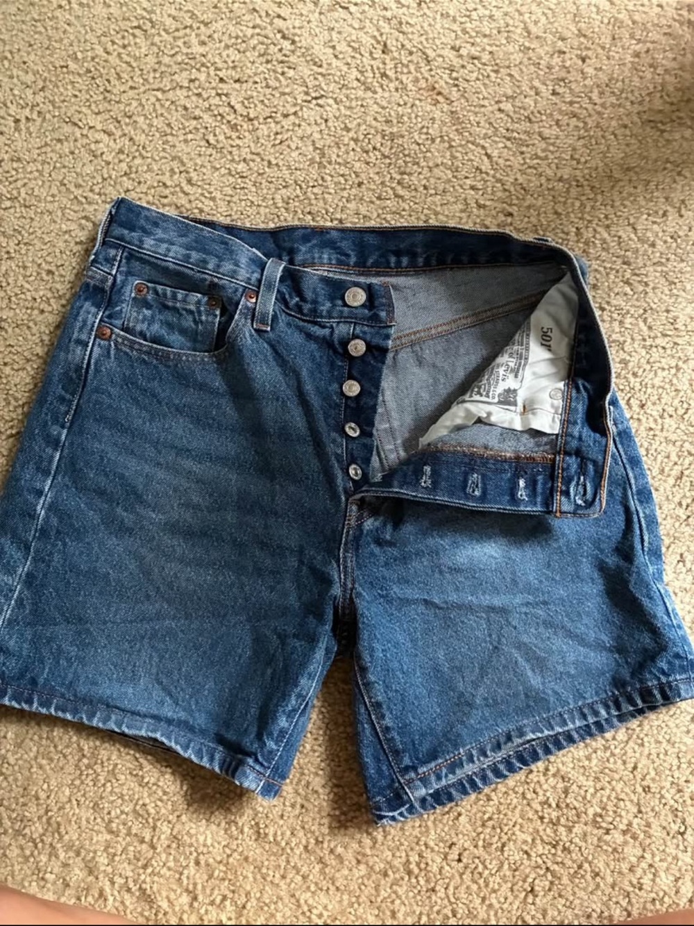 Levi's 501 women’s Classic Blue Denim shorts
